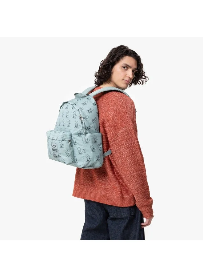 EASTPAK Day Pak'R Peanuts Mint Medium Backpack With Bottle Holder And Laptop Sleeve